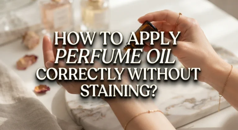 How to Apply Perfume Oil Correctly Without Staining?